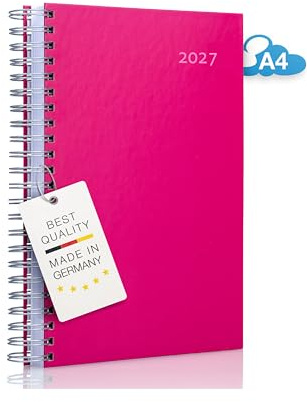 edition cumulus 2027 Der GROSSE Dicke – DIN A4 Kalender - MADE IN GERMANY - großzügiger Platz für deine täglichen Termine - perfekt für Büro und Zuhause (Himbeere)