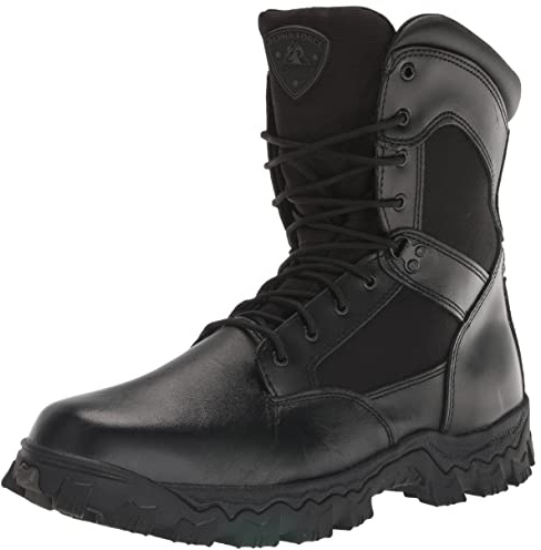 ROCKY Alpha Force Zipper Waterproof Public Service Boot, Black, Size 12(ME)