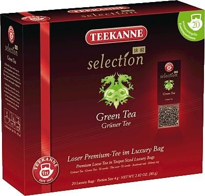 Teekanne Selection 1882 im Luxury Bag - Green Tea - fein-herb, duftig-frisch, 20 Portionen, 1er Pack (1 x 80 g)