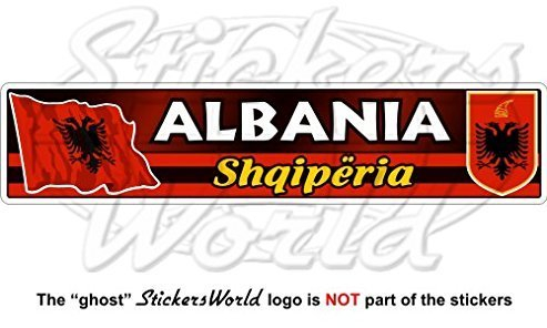 ALBANIA Albanisches Flaggen-Wappen Shqiperia 180mm Auto & Motorrad Aufkleber, Vinyl Sticker