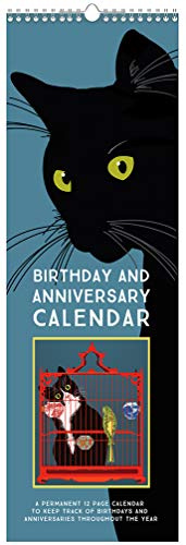 Linnea Design Cat Birthday & Anniversary Perpetual Calendar for Important Family Dates Special Event Calendar Reminder