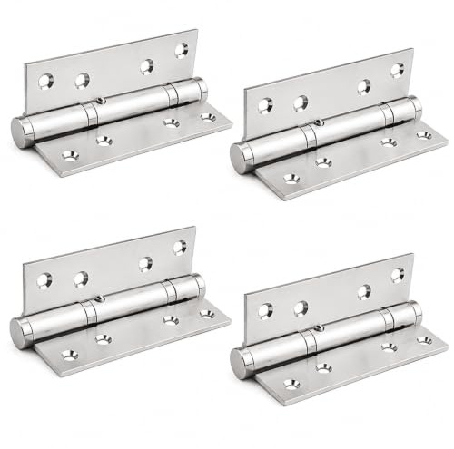 MidGard Hydraulisches Türscharnier mit Kugellager, selbstschließend, Edelstahl Scharnier 4 Stk. inkl. Schrauben