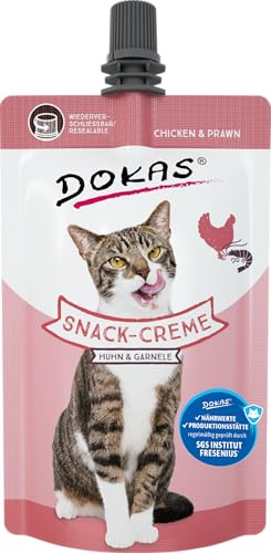 DOKAS Snack-Creme mit Huhn – Cremiger Premium Snack für Katzen – Ideal als Topping oder zur Belohnung