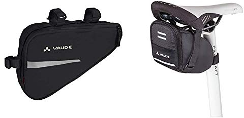 VAUDE Triangle Bag Radtaschen, Black, one Size & Satteltasche Race Light, Black, XL, 11814
