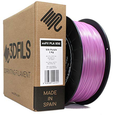 3DFILS - Filamento PLA Seda para impresión 3D (1 Kg, Lila Seda)