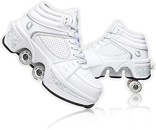 Pinkskattings@ Damen Und Mädchen Rollschuhe Skateboard Schuhe Kinderschuhe Mit Rollen Skate Shoes Rollen Schuhe Sportschuhe Laufschuhe Sneakers Mit Rollen Kinder