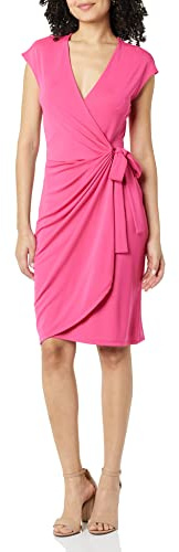 Amazon Essentials Femme Robe Cache-cœur Classique, Manches Cape (Disponible en Grande Taille)
