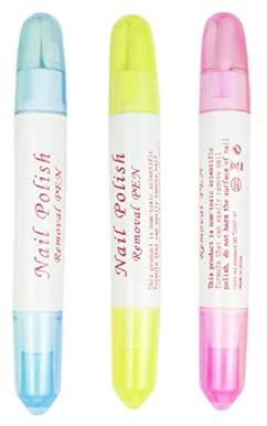CAM2 Nail Polish Remover Pen 3 Piece Fillable Nail Polish Remover Pen, With 9 Replaceable Tips