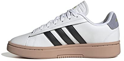 adidas Grand Court Alpha Women's Sneaker, FTWR White Core Black Silver Violet, 8.5 UK