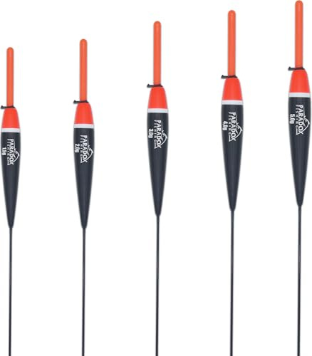 Paradox Fishing Posen Set I 5 Stück 1,5g/2g/3g/4g/5g I Posen Angeln Angel-Posen Knicklichtposen Schwimmer Angeln Pose