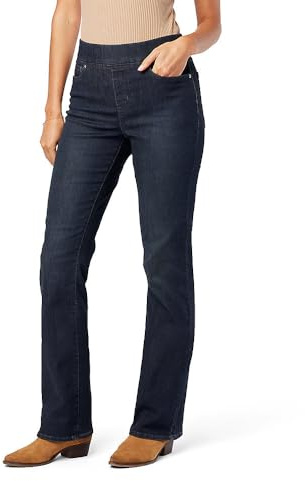 Levi Strauss Signature Gold Women's Totally Shaping Pull-on Bootcut Jeans High-Rise Stretch Denim, Shadow Nebula, 8 Short
