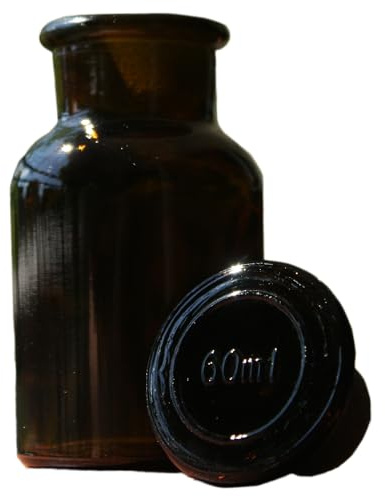 Generisch Apothekerflasche 60 ml, Weithals, Braunglas (10er Pack)