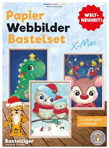 Bastelset X-Mas Webbilder, Flechtbilder, Weihnachten, Kinder, Puzzle, personalisiert, individuell, Geschenk