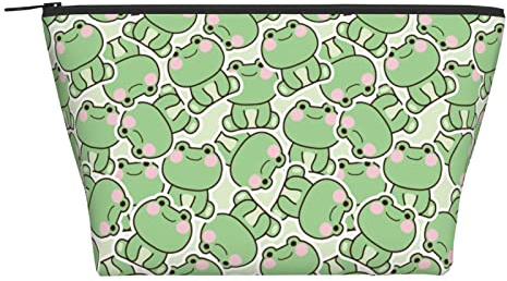 Cobcub Frosch tragbare tägliche Aufbewahrungstasche mit Reißverschluss, kann als Make-up-Tasche, Schreibwaren, Bleistift/Stifteetui für Damen verwendet werden, frosch, Einheitsgröße, Kosmetikkoffer