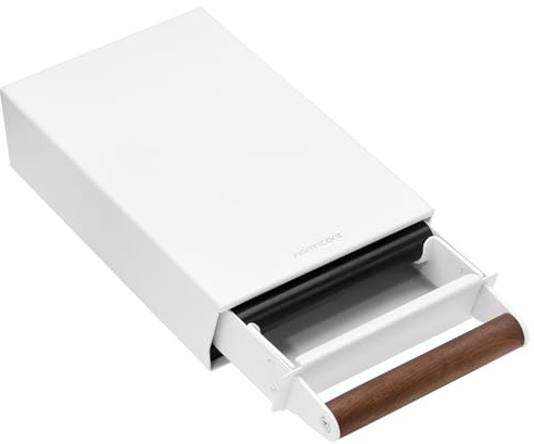 Normcore Espresso Knock Box, Kaffeeklopfer Schublade mit echtem amerikanischen Walnussholzgriff, unter der Mühle Knock-out Schublade, abnehmbarer Knock Bar und rutschfester Boden, Edelstahl 304,