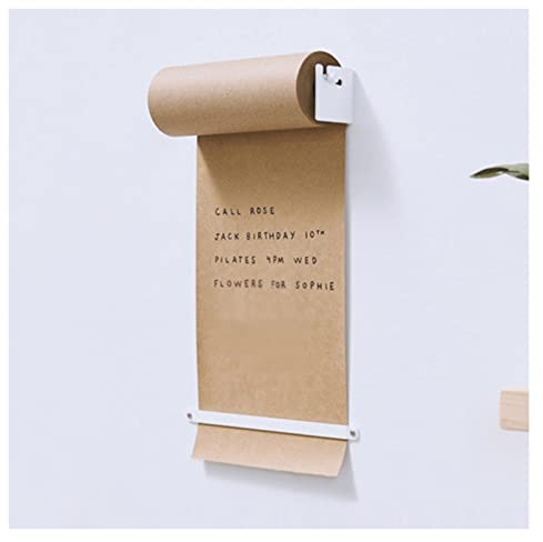Home Office Kraftpapierspender und -Schneider, Wanddekoration, Notizpapierrollenhalter mit 50 m Papierrolle und Metallregal, (Größe: 97 cm/38,2 Zoll breit)