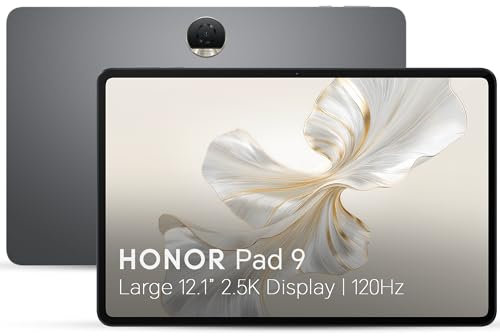 HONOR Pad 9, 12.1-inch Wi-Fi Tablet, 8GB+256GB, 120Hz 2.5K Eye Protection Display, 8 Speakers, Android 13, Space Grey (Renewed)