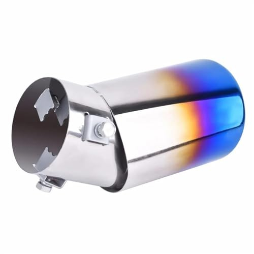 JHVVBFWF Couvercle De Pointe De Silencieux D'échappement De Voiture 1 Pièce Accessoires De Décoration De Style Automobile en Acier Inoxydable Bleu Rôti Extrémités de Tuyau