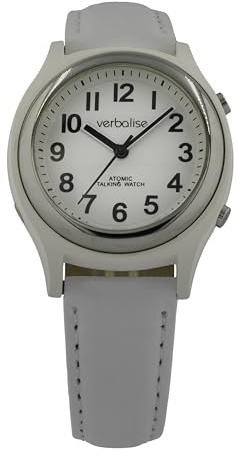 Verbalise Ladies Small Radio-Controlled Talking Watch, Speaks Time, Date Ideal for Visually Impaired & Elderly. 2 Year Guarantee, Choice of Strap VLRC-22S (VLRC-22SWL)