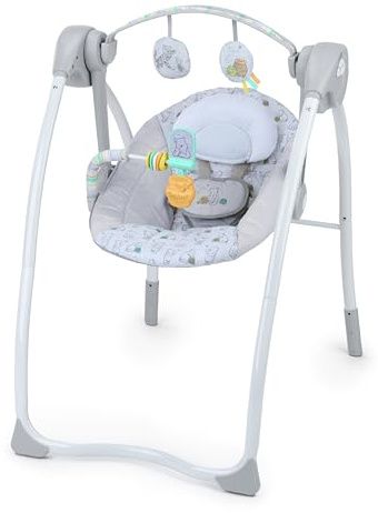Bright Starts Disney Baby Winnie The Pooh Milestone Swing, Classic Pals, Foldable Design with Toys & Melodies, Unisex, Newborn+ (6 20 lbs)
