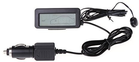 Thermomètre Intérieur Extérieur À Affichage Numérique LCD Pour Voiture Avec Câble 1.5m Affichage Température Intérieure Extérieure