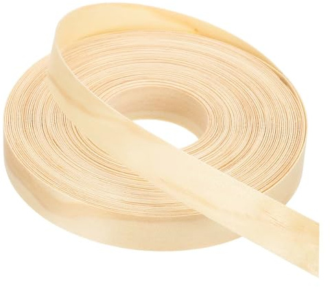 PATIKIL 19mm Pine Edge Banding,15m Wood Veneer Tape Pre-glued | Flexible Plywood Edge Banding,with Hot Melt Adhesive,for Furniture Restoration,50 ft