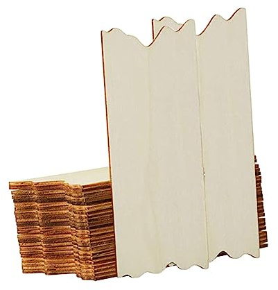 24 pezzi di trucioli di legno vuoti per artigianato fai da te, etichette in legno non finite per la decorazione della casa, perfette per progetti di pittura e intaglio