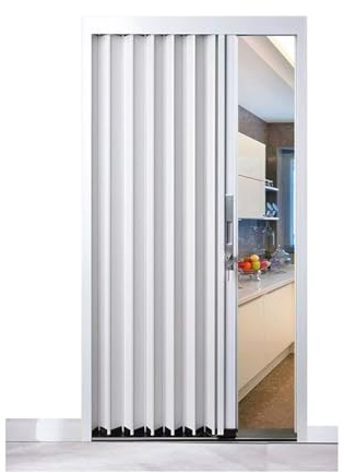 Porte Interne A Soffietto Per Esterni Porta Pieghevole A Fisarmonica Con Ferramenta Di Montaggio Impermeabile/facile Da Pulire Per Porte, Box Doccia E Divisorio Per Ambienti(70x80in(181x203cm))