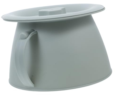 SKISUNO Orinal con Tapa y Práctico Orinal para Ancianos y Pacientes Base Antideslizante Estable Sanitario Reutilizable para Hospital y Cuidado Domiciliario