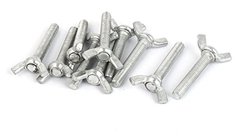 Flügelschrauben aus Edelstahl, Metallschrauben, metrisch M6 x 35 mm, 10 Stück