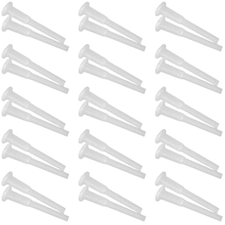 GOOHOCHY Lot de 120 Bouchons Gonflables Blancs 5 CM pour Ballons de Yoga et Fitness Adaptateurs de Goupille D’Air Anti-Fuite en Plastique Kit de Remplacement Polyvalent pour Entraînement