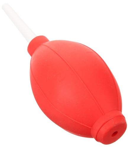HOMOCONO Poire D'irrigation Auriculaire Rouge à Main, Ampoule de Nettoyage des Oreilles pour Lavage Auriculaire Doux, Kit Multifonction Portable de Nettoyage et Élimination Poussière,
