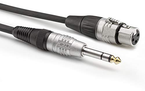 Sommer Cable Basic+ 1,5m Audiokabel XLR Buchse 3-pol auf Stereo Klinke 6,3mm Stecker 3-pol Patch Instrument Adapter Kabel 150cm | HBP-XF6S-0150