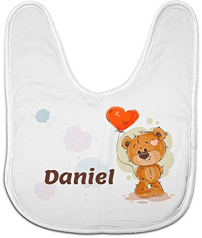 LolaPix Bavoir Bebe Garçon Personnalisé au Prénom ou Texte. Cadeaux Nouveau-Né. Divers Modèles. Ours