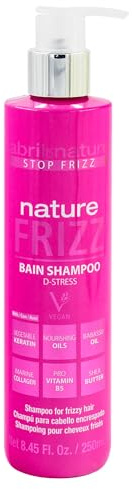 abril et nature - Nature Frizz - Professionelles Shampoo Für krauses Haar - Spendet Feuchtigkeit, pflegt und verleiht Glanz und Geschmeidigkeit - 250 ml