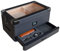 Case Elegance Black Edition Cave à cigares avec dessus en verre et hygromètre numérique frontal, cèdre espagnol, solution de cigare, système hydro et tiroir en mousse pour accessoires, pour 50 à 100