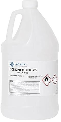 Lab Alley Isopropyl Alcohol (IPA) 99%, HPLC Grade - 4 Liters