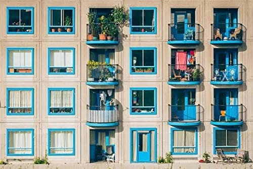 YINGXIN88 Puzzles für Erwachsene 2000 Teile - schöne Fenster - 2000 Teile Puzzles für Erwachsene und Kinder Lernspiele Heimdekoration Buntes Puzzle - 70 x 100 cm
