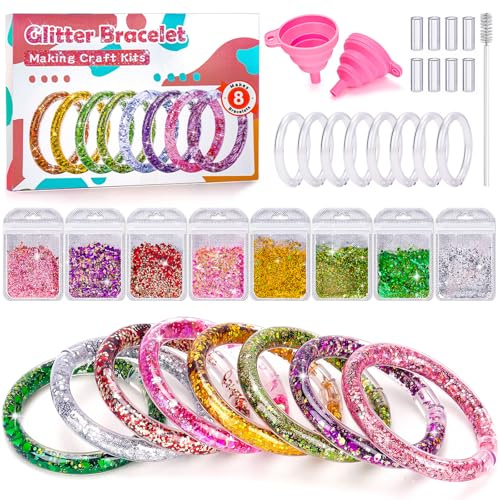 Kids Bracelet Making Kits Gifts, Arts and Crafts Age for 5 6 7 8 9 Girls | Gift for 5-12 Year Old Girls Birthday Presents, Friendship Bracelet Craft Kits Party Bag Fillers Supplies Toy for Girls Boys