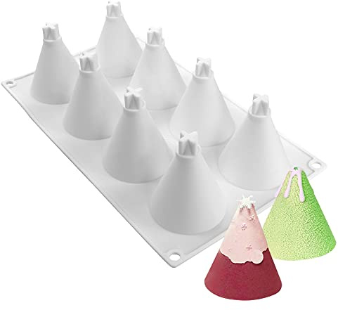 mostsom Kegel Geometrische Harz Silikon Silikonform Einfache Schokoladenform (Kreisförmiger Kegel B)
