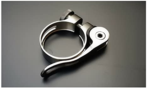 KURTIK Sattelklemme,Fahrrad Sattelklemme Bergstraße Fahrrad Fahrrad Quick Release Sattelstütze Klemmhalter Clip 31.8/34,9 mm (Color : TI 31.8mm)