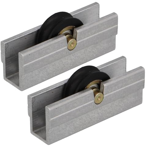Amig - Galet pour fenêtre coulissante - Lot de 2 unités - Dimensions 39 x 14 mm - Boîtier métallique et roulement à billes - Conçu pour fenêtres coulissantes - Aluminium - Mod. COR22