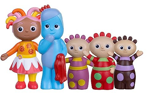 In The Night Garden Toy Figure Set, including, Igglepiggle, Upsy Daisy & the Tombliboos. Cbeebies TV Show. Toddler toys, Aged 18ms+. Includes 5 figures.