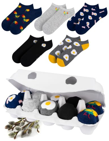soxo Påsk Strumpor Dam Funny Gift For Men Present Socks Women Herrstrumpor Damstrumpor 40-45 Påsk 5 Par