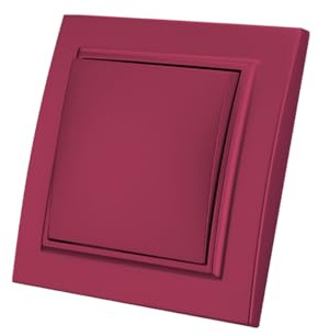 Ein/Aus-Schalter, 1-fach Burgunderrot Wandschalter, mechanischer Wandschalter 86 mm, Standardschalter 10 A, 250 V