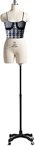 Weibliche Schneiderpuppe, Schneiderpuppe in Übergröße auf Rädern, vollständig feststeckbare Schaufensterpuppe mit magnetisch abnehmbaren Schultern zum Nähen von Kleidung (Farbe: Weiß, Größe: XXL)