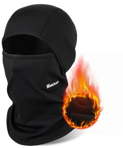 AYPOW Pasamontañas Motocicleta Bicicleta, Transpirable Anti Viento Balaclava Máscara Facial de Esquí Debajo del Casco Braga Cuello con Térmica Forro Polar para Invierno y al Aire Libre Hombre y Mujer