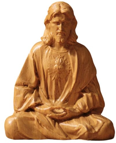 Generisch Jesus Christus Statue Meditation, Jesus Skulptur, Resin Crafts Meditation Jesus Figuren Für Gebetsräume & Christliche Heimdekoration, EIN Symbol Für Glaube, Hoffnung Und Gelassenheit