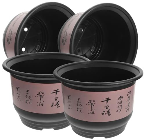 HEMOTON Set 4 Vasi per Orchidee in Vasi per Piante Drenaggio Design Moderno e