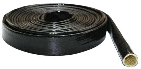 Heat Shield Sleeve Automotive - Fiberglass Hose Wrap Protector, Thermal Insulation Cover | Heavy‑Duty Exhaust Shielding Tube Wrap, Heat‑Resistant Protective Sleeve for Engine Lines, Turbos, Plumbing